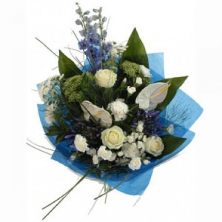Blue Handtied | Eros Flowers