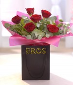 Six Luxury Red Roses